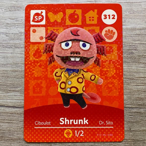 Genuine Animals Crossing Amiibo Card Shrunk - Picture 1 of 5